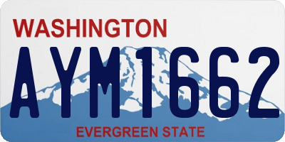 WA license plate AYM1662