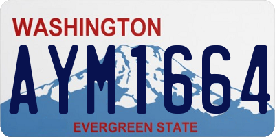 WA license plate AYM1664