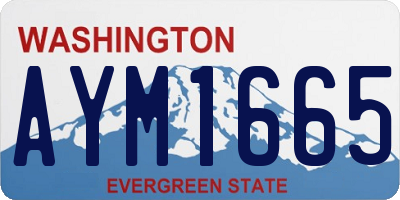 WA license plate AYM1665