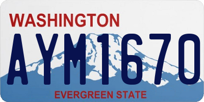 WA license plate AYM1670