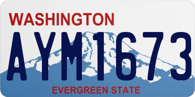 WA license plate AYM1673
