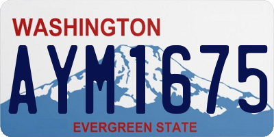 WA license plate AYM1675