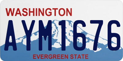 WA license plate AYM1676
