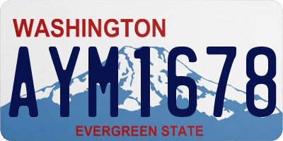 WA license plate AYM1678