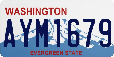 WA license plate AYM1679