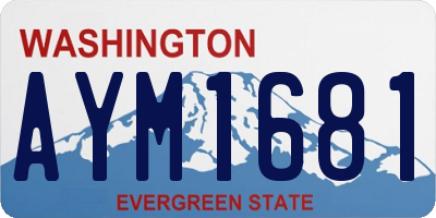 WA license plate AYM1681