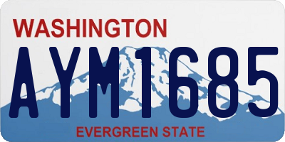 WA license plate AYM1685
