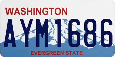 WA license plate AYM1686
