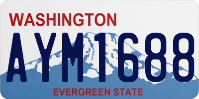 WA license plate AYM1688