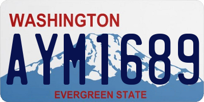 WA license plate AYM1689