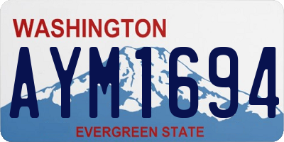 WA license plate AYM1694