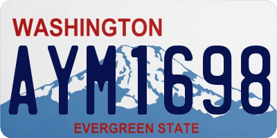 WA license plate AYM1698