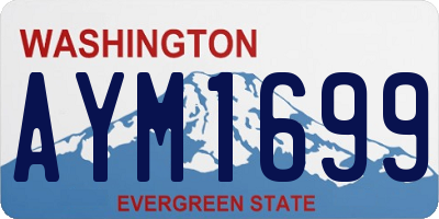 WA license plate AYM1699