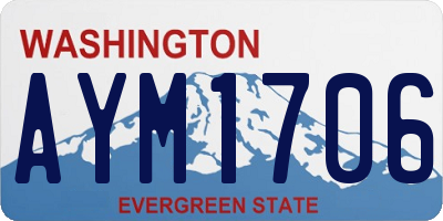 WA license plate AYM1706
