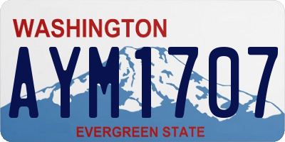WA license plate AYM1707