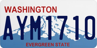WA license plate AYM1710