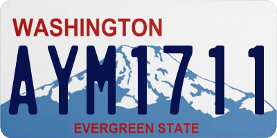 WA license plate AYM1711