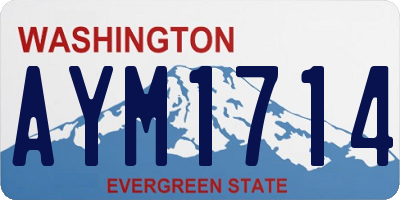 WA license plate AYM1714