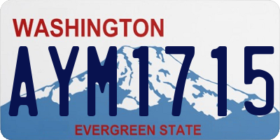WA license plate AYM1715