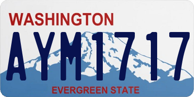 WA license plate AYM1717