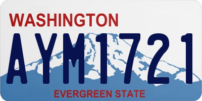 WA license plate AYM1721