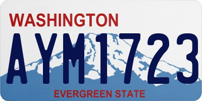 WA license plate AYM1723