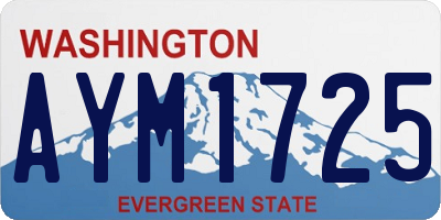 WA license plate AYM1725
