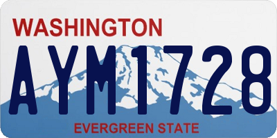 WA license plate AYM1728