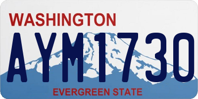 WA license plate AYM1730