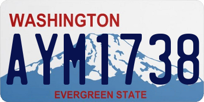 WA license plate AYM1738