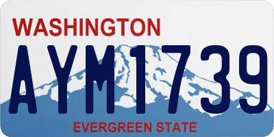 WA license plate AYM1739
