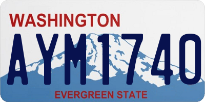 WA license plate AYM1740