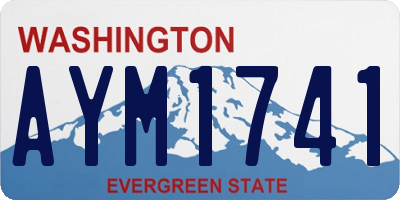 WA license plate AYM1741