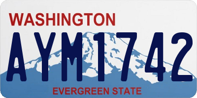 WA license plate AYM1742