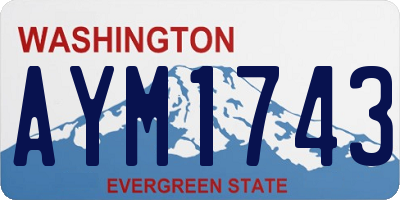 WA license plate AYM1743