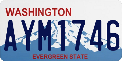 WA license plate AYM1746