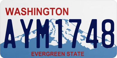 WA license plate AYM1748