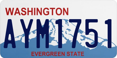 WA license plate AYM1751