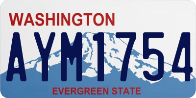 WA license plate AYM1754