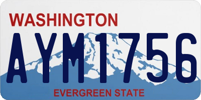 WA license plate AYM1756