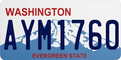 WA license plate AYM1760