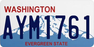 WA license plate AYM1761