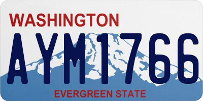 WA license plate AYM1766