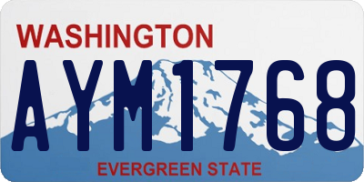 WA license plate AYM1768