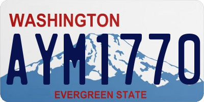 WA license plate AYM1770