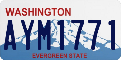 WA license plate AYM1771