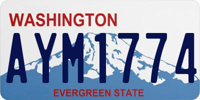 WA license plate AYM1774