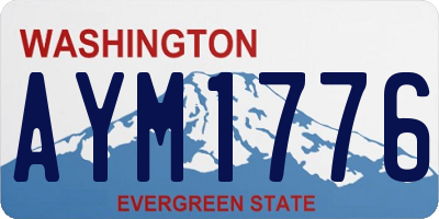 WA license plate AYM1776