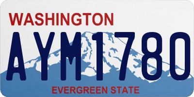 WA license plate AYM1780