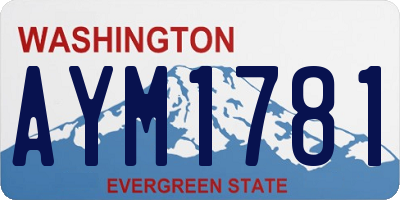 WA license plate AYM1781